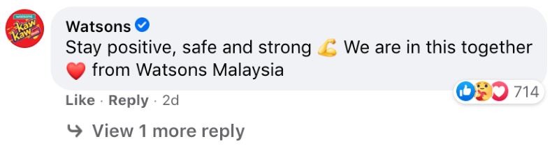 a shopping mall in kl took to social media to cheer on other malls!