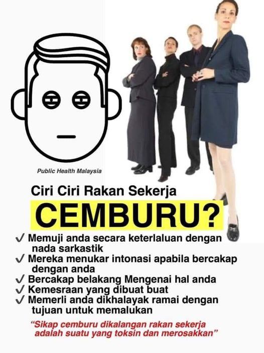 rakan sekerja perli sarkastik tanda dia sedang cemburu dengan anda