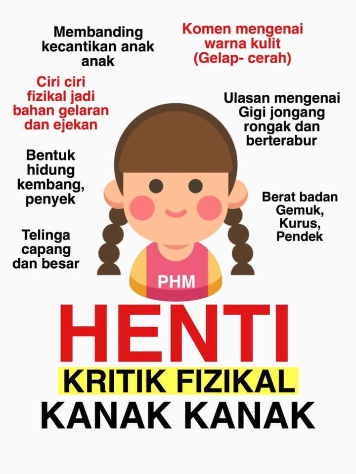 makcik-makcik, hentikan tabiat bandingkan fizikal anak-anak!