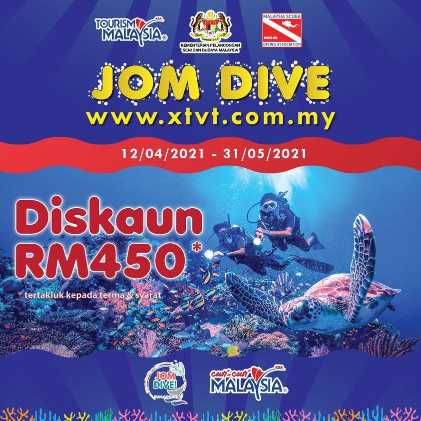 旅游局推广「一起去潜水」❗️派送1000个潜水配套+rm450折扣⚡️