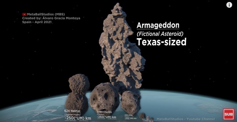 video gambaran saiz asteroid ini buat penonton tercengang