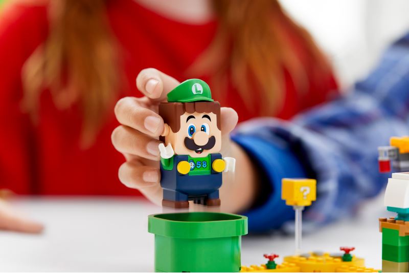 luigi joins his brother in the lego super mario universe!