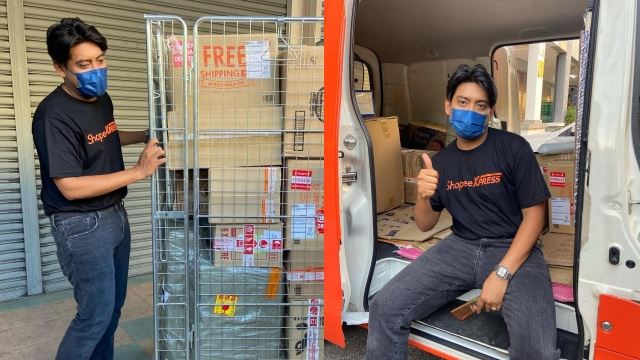 berpanas lebih 5 jam, haniff hamzah cabar diri jadi penghantar barang