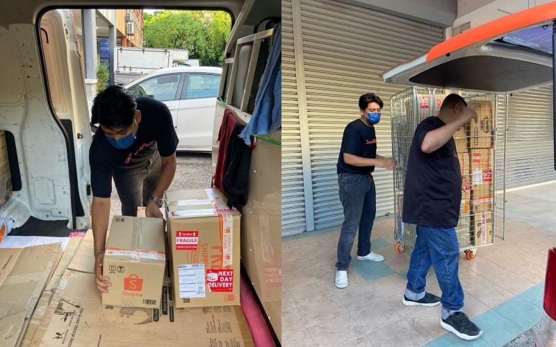 berpanas lebih 5 jam, haniff hamzah cabar diri jadi penghantar barang