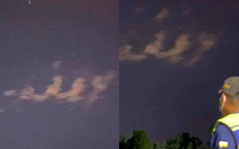 kebesaran allah swt, penduduk kagum melihat kalimah allah di langit