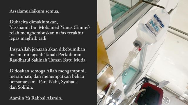 al-fatihah, jurusolek selebriti emmy agung meninggal dunia