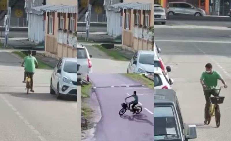 police looking for man caught on cctv flashing a woman in kelantan