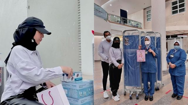 mawar rashid sumbang peralatan perubatan, tunai nazar selepas seluruh keluarga sembuh daripada covid-19
