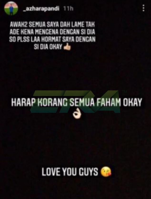 azhar apandi nafi masih ada hubungan dengan dhabitah, “tolong hormat saya dengan si dia, okay”