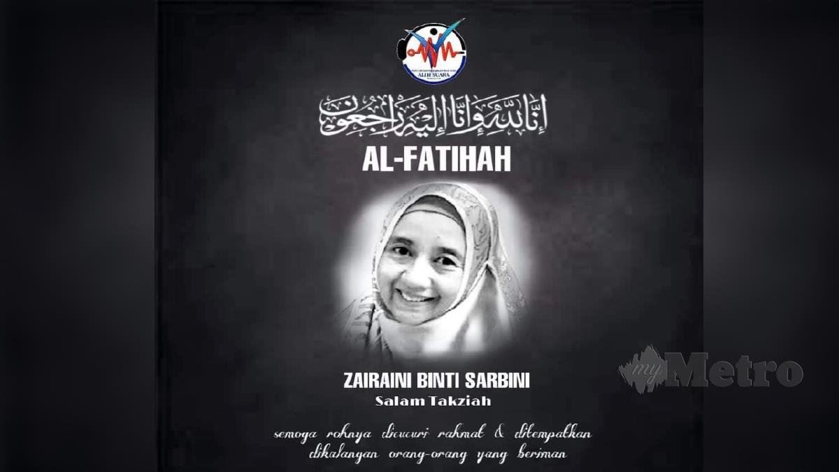 voice dub legend: malaysian voice dubber zairaini sarbini passes away