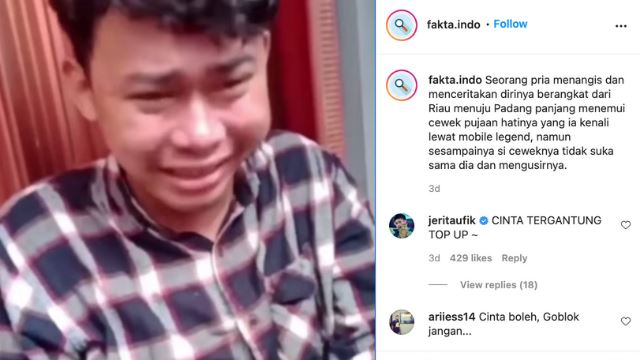 sanggup travel 236km demi girlfriend mobile legends, lelaki akhirnya menangis kerana cinta ditolak