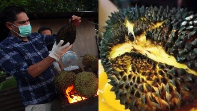durian bakar jadi rebutan masyarakat medan, kaedah pelik untuk nikmati raja buah