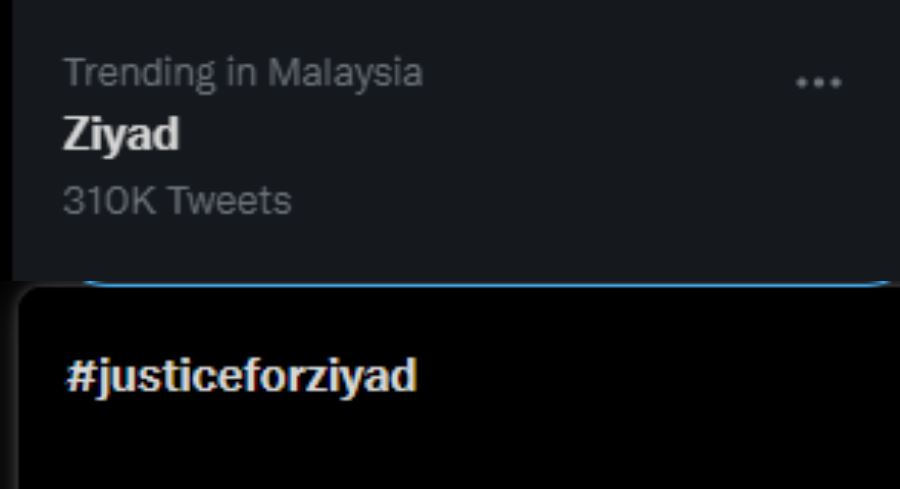 pingat emas di tarik, tandapagar #justiceforziyad kini trending