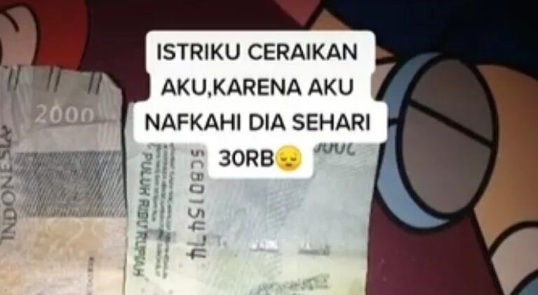 lelaki ditinggalkan isteri gara-gara beri nafkah rm8.80 sehari