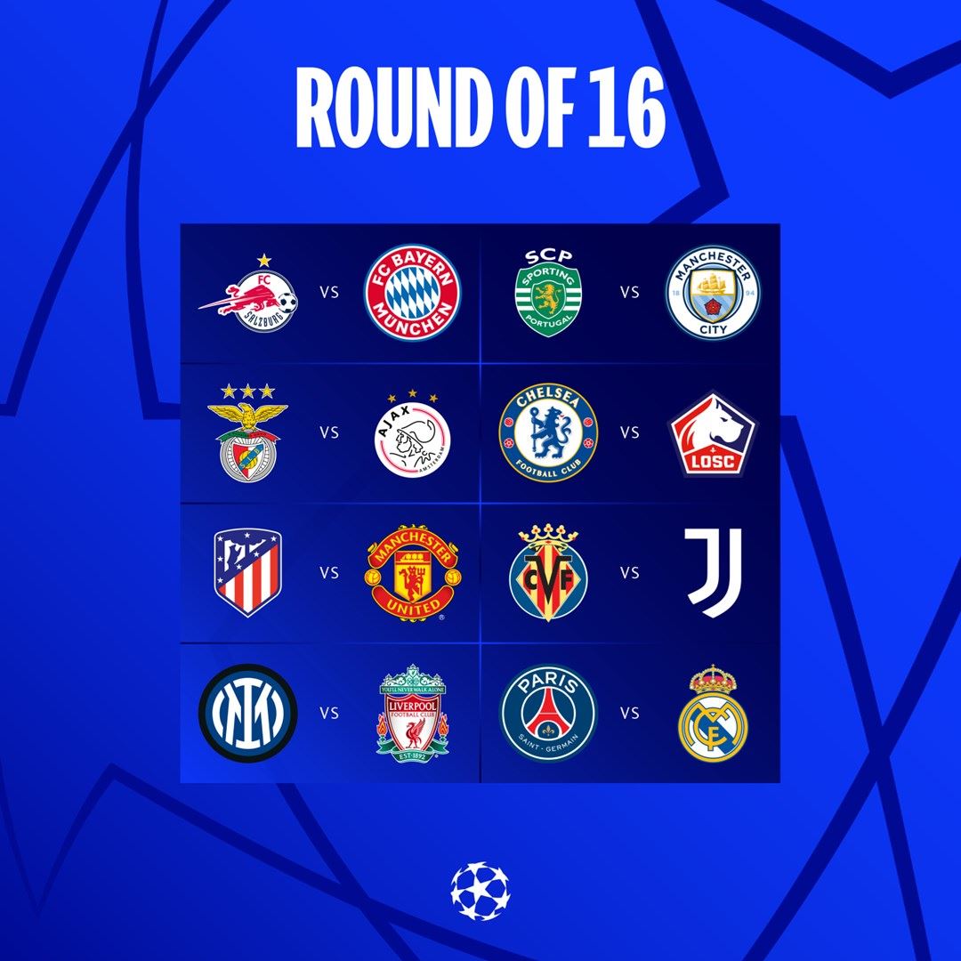 the stage is set for the champions league last-16!