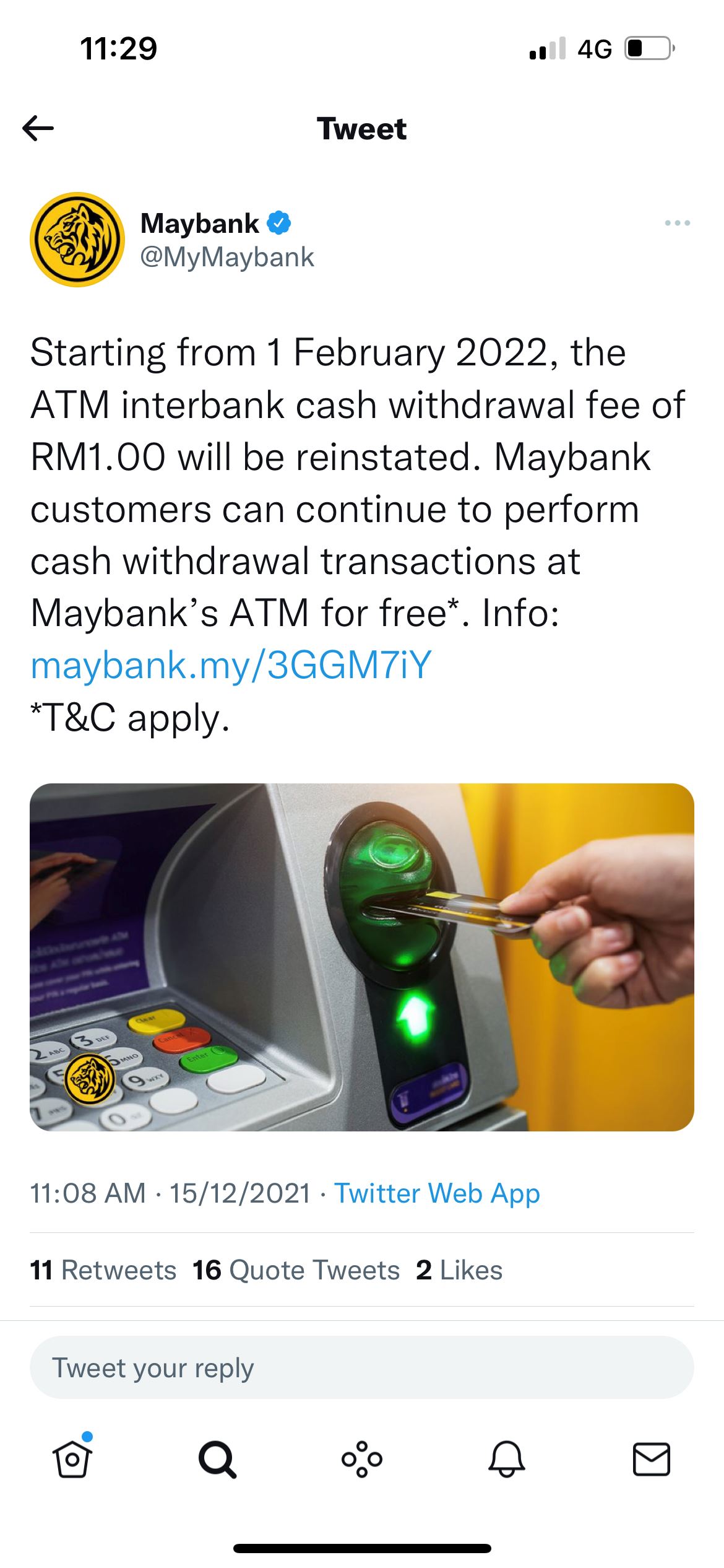 caj rm1 di atm antara bank kembali