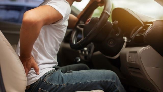 Correct posture for comfortable driving