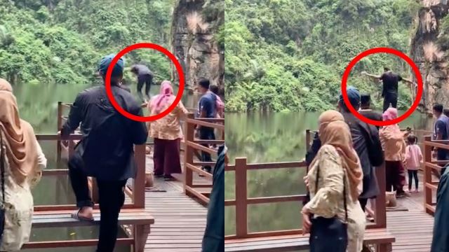 tasik cermin akan tingkat kawalan keselamatan elak insiden terjun ke dalam tasik berulang