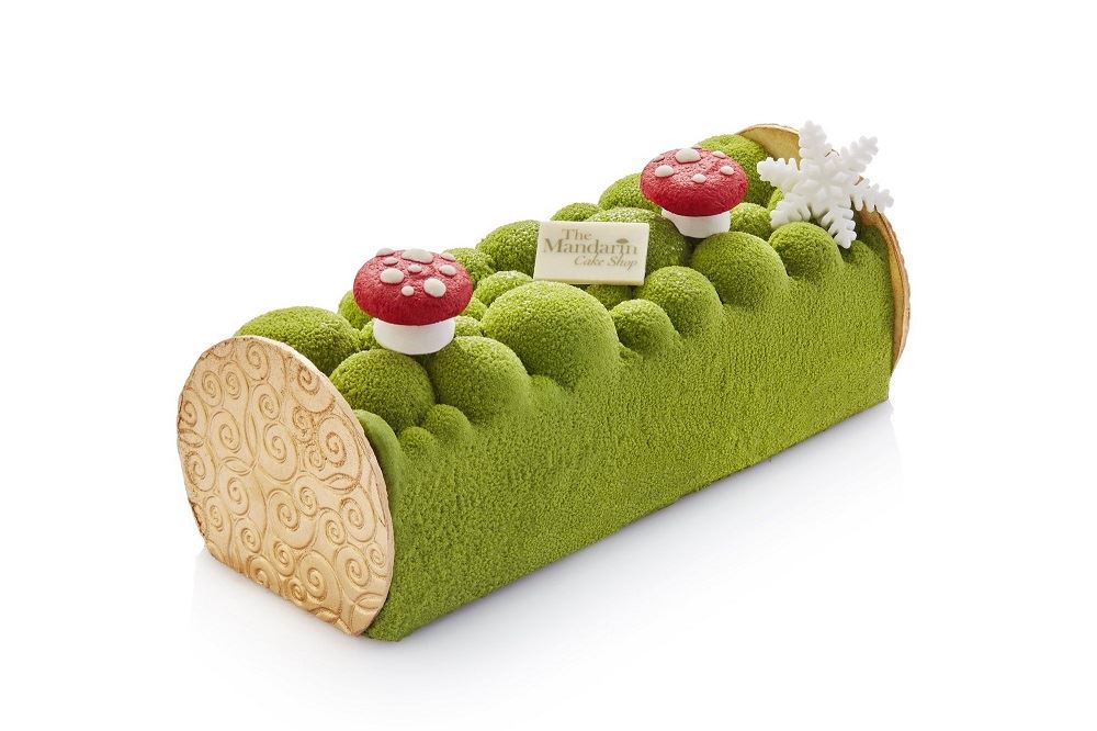 Mandarin Oriental Raspberry Passion Fruit Yule Log Cake Christmas dessert
