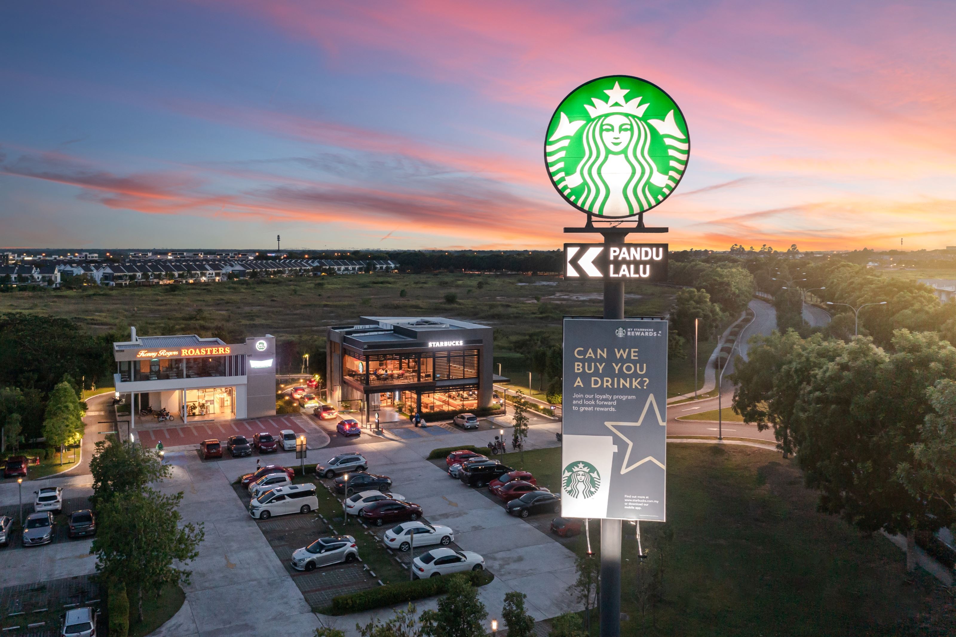 robin at bandar rimbayu星巴克得来速