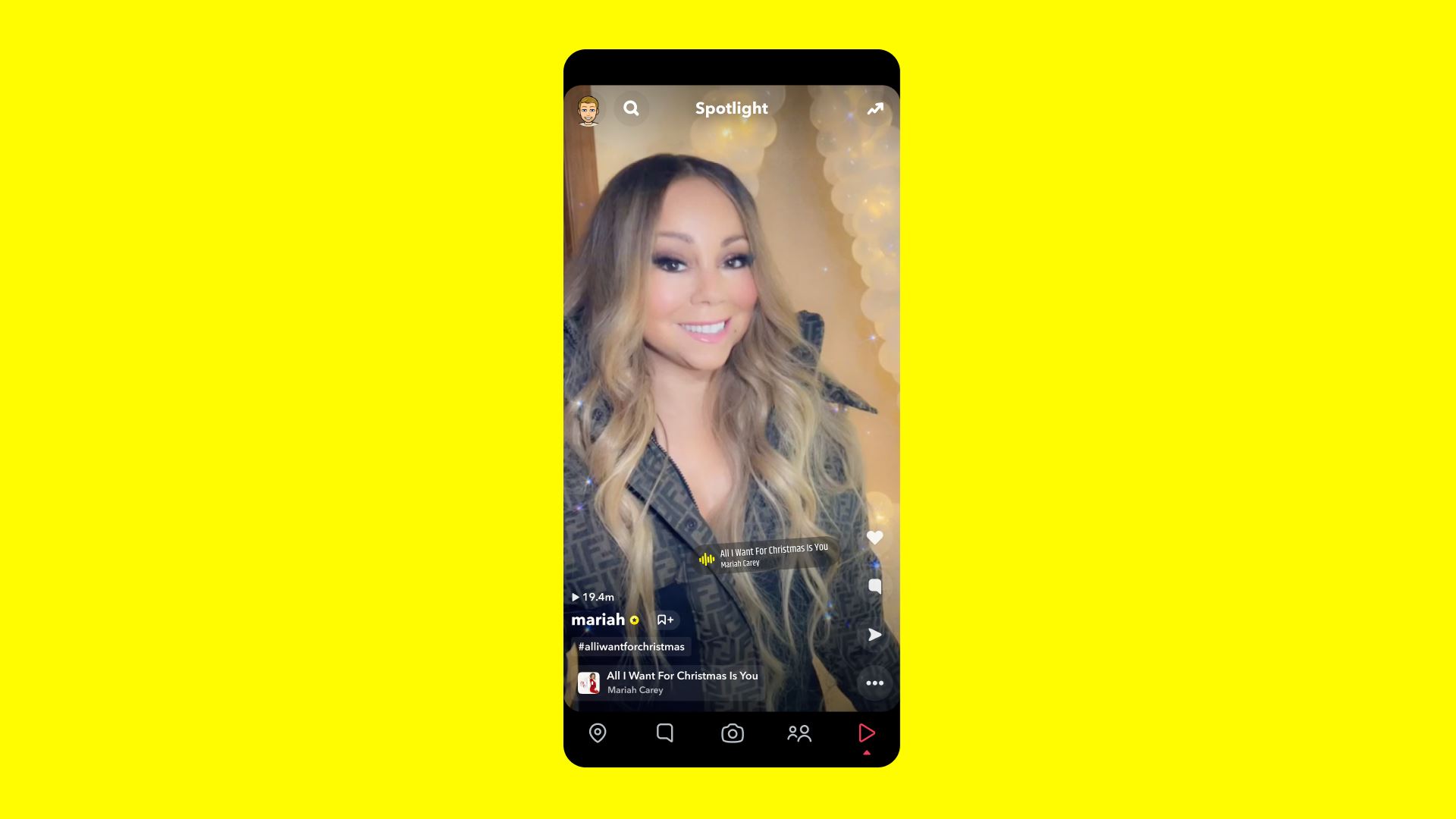 mariah carey spreads holiday cheer on snapchat!