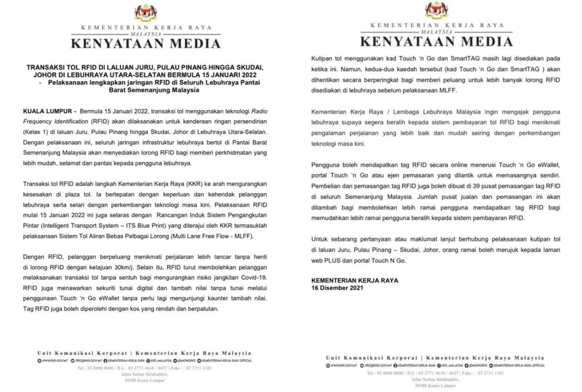 ini cara pengaktifan & pemasangan rfid pada kenderaan