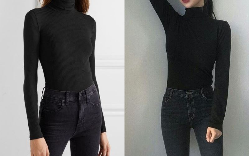tips nampak ramping adalah pakai baju jenis turtleneck. tapi, macam mana?