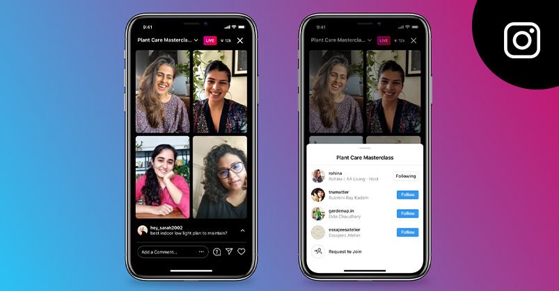 instagram will soon be launching live streams with more than 2 people