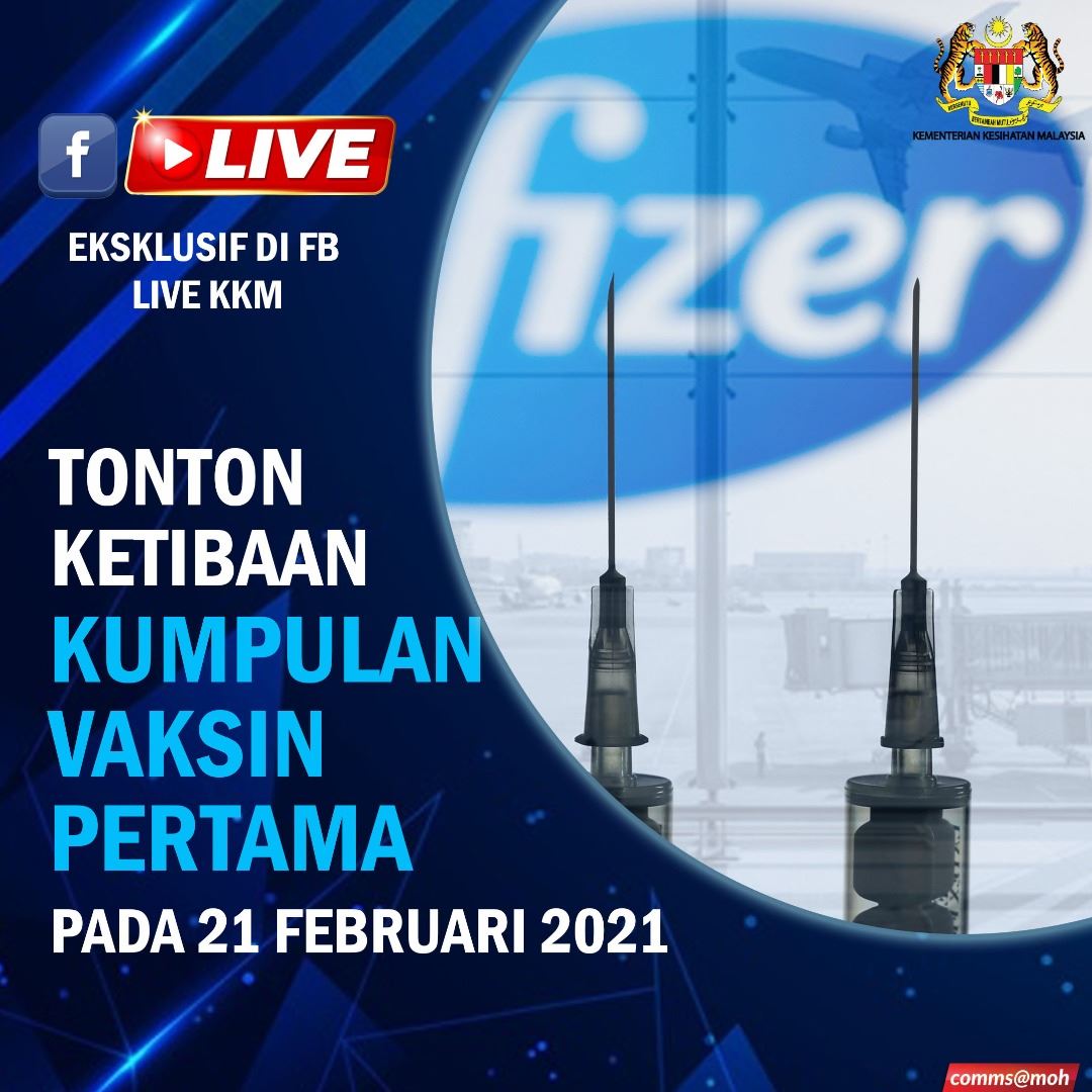 yeay! vaksin dah nak sampai, kkm akan siarkan secara ahad ini