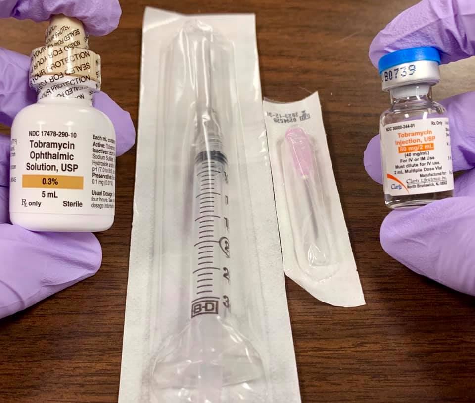 doctor shows bacteria that ate away woman’s cornea after she slept with her contact lenses on