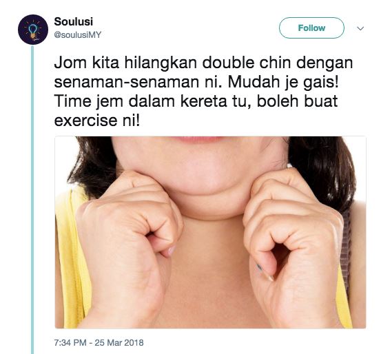 8 cara paling efektif nak hilangkan double chin 