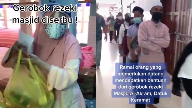 orang ramai serbu gerobok rezeki di masjid sekitar wilayah persekutuan