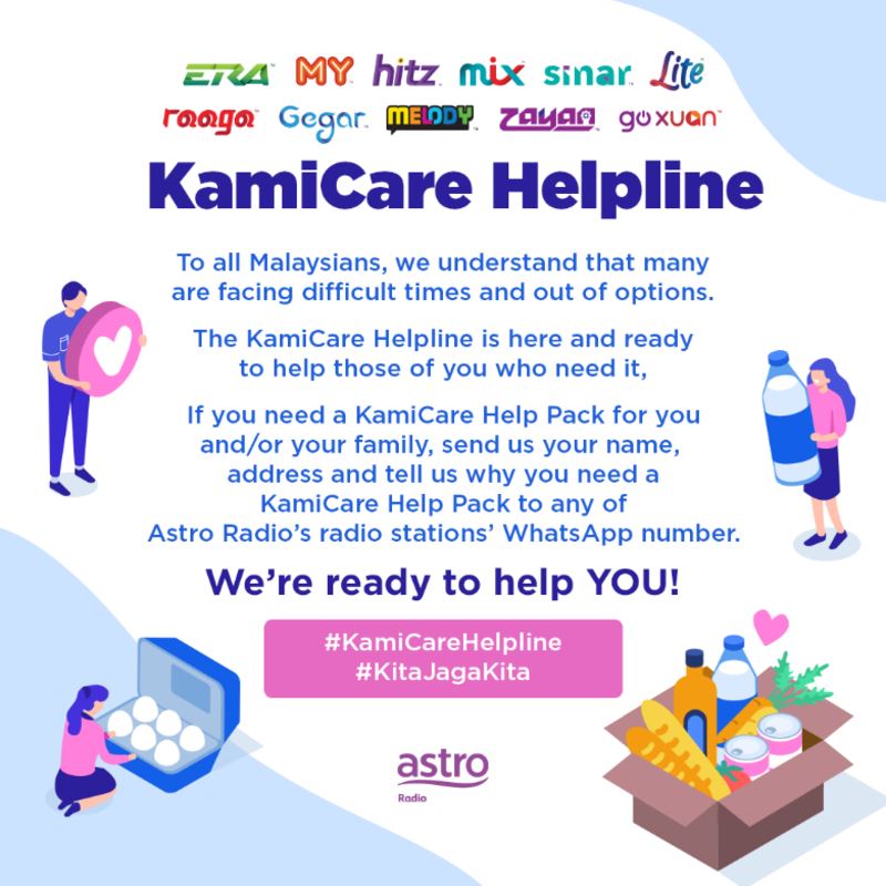malaysians! if you need help, reach out to astro radio through their kami care hotline! 