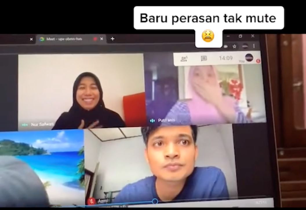 forgot to mute mic: student shocks everyone in online class after yelling “diam lah!”