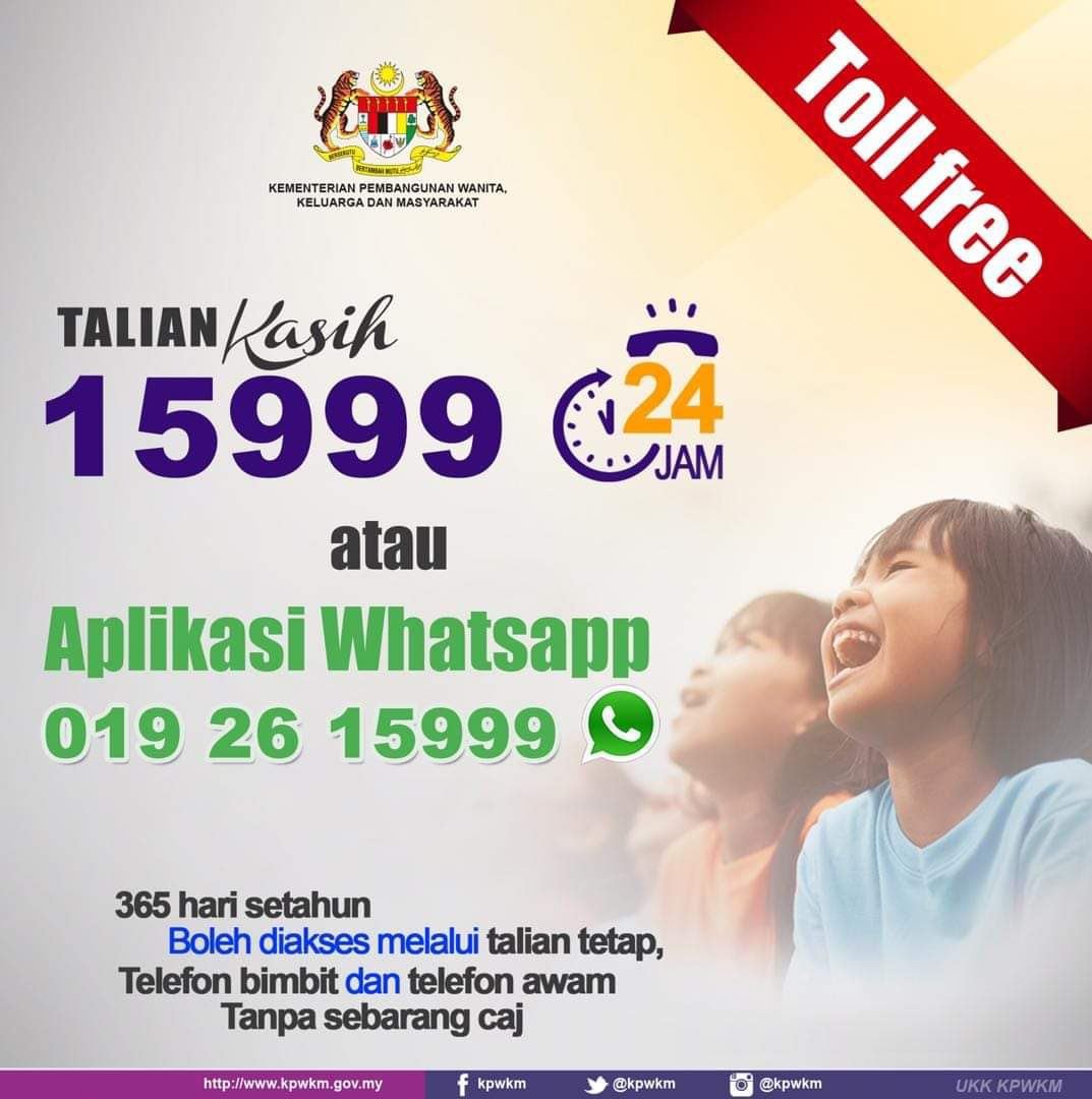 anda tidak berseorangan, hubungi talian kaunseling untuk berkongsi perasaan anda