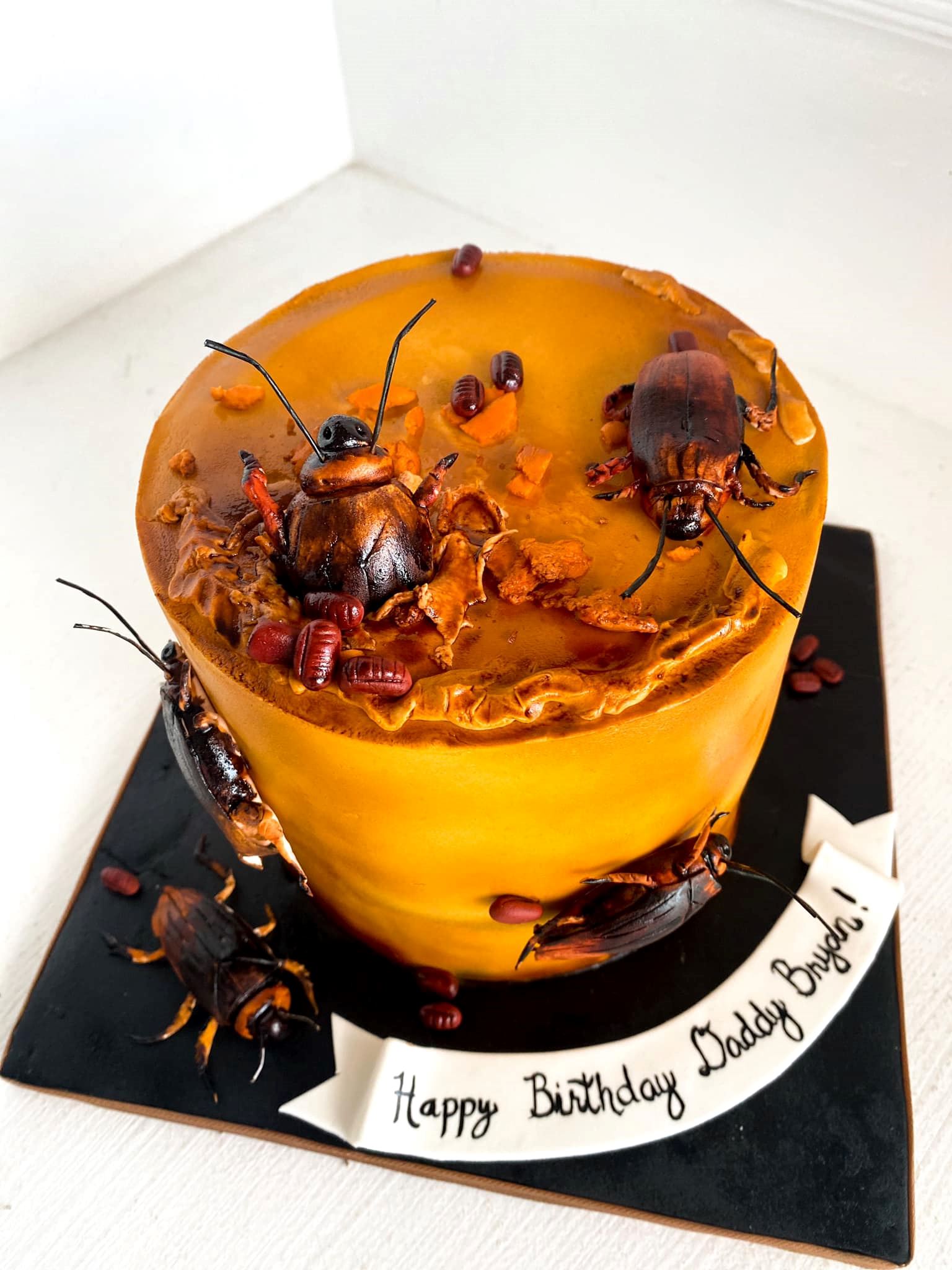 woman orders cockroach cake for husband who can’t stand the sight of cockroaches!