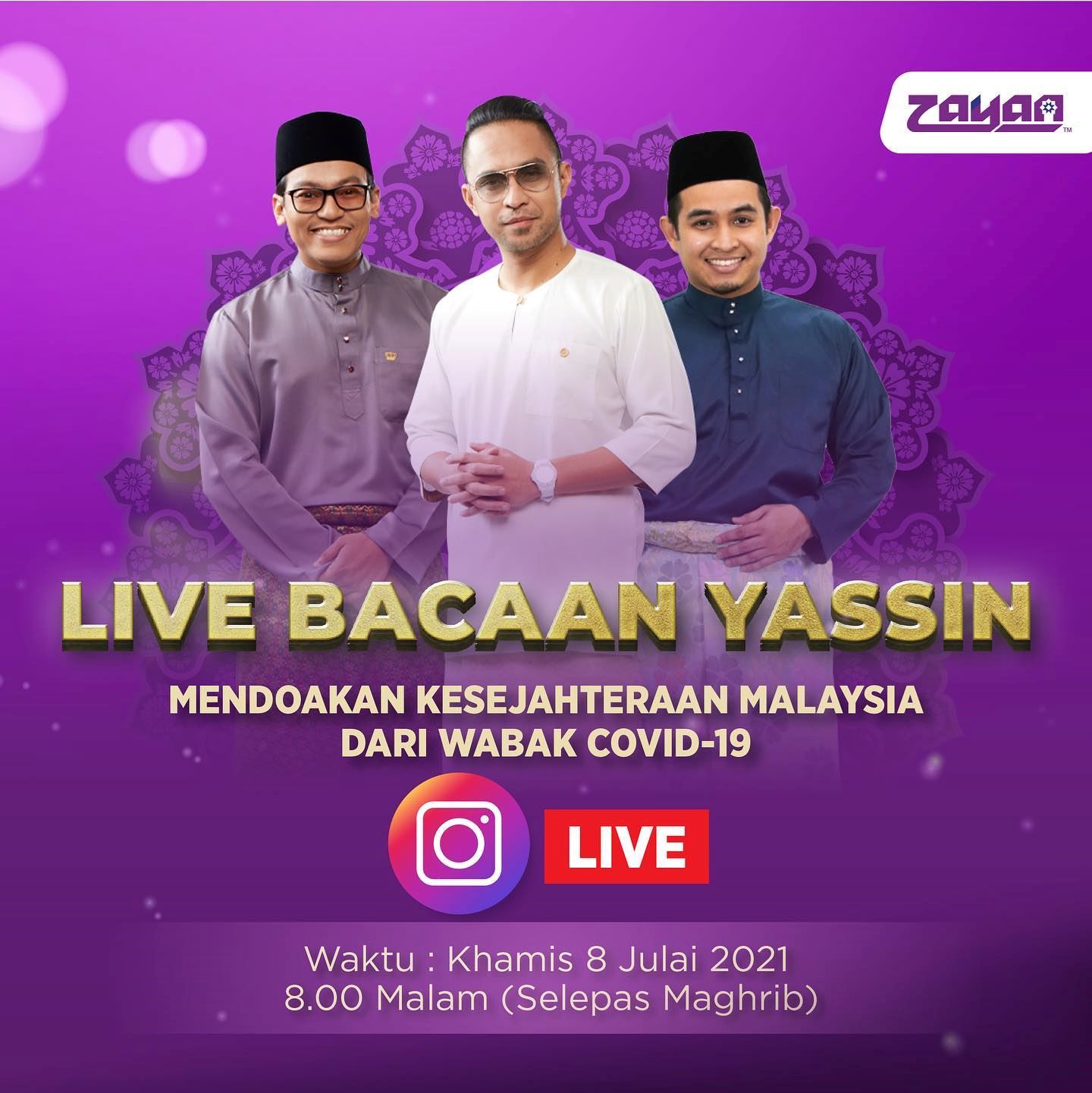 zayan anjur solat hajat serentak demi kesejahteraan malaysia malam ini