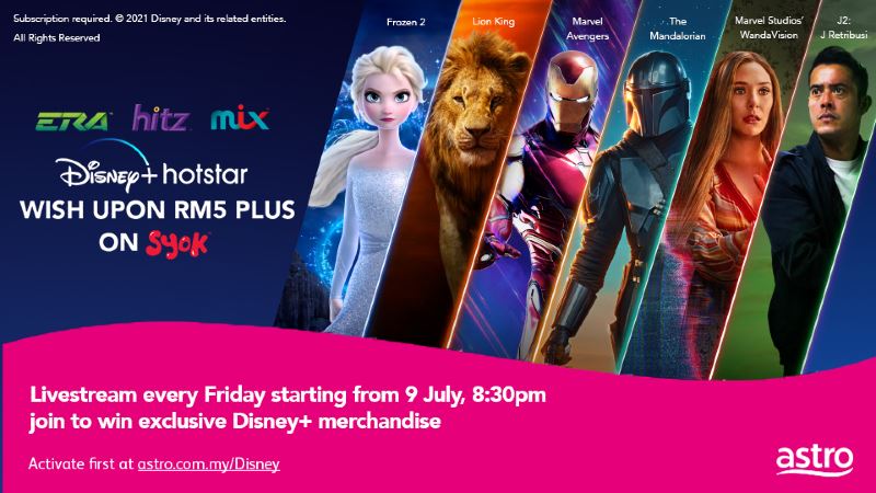 astro host series of livestreams to celebrate first month with disney+ hotstar!