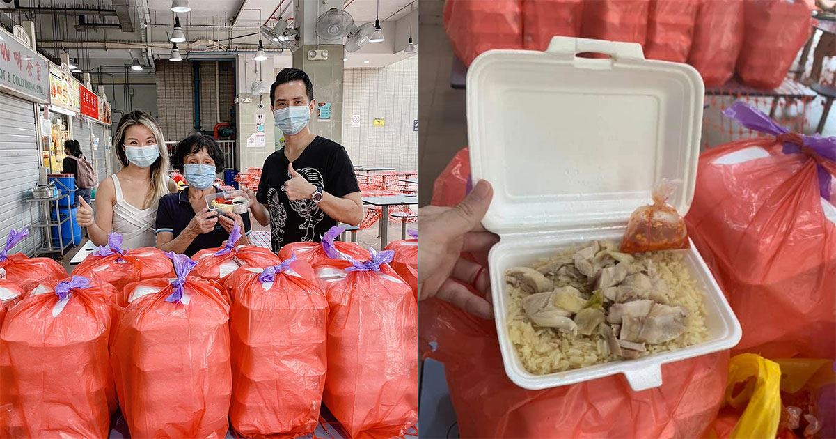 woman buys 140 packets of chicken rice to donate to the elderly