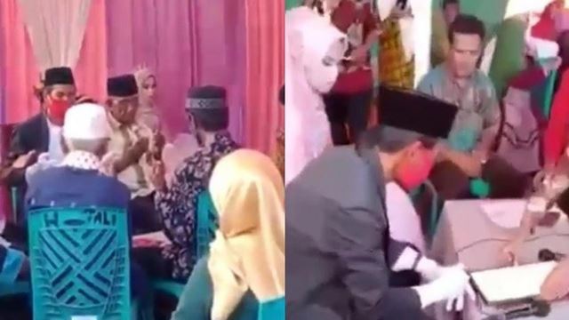 lelaki jatuh talak pada pengantin wanita sesudah nikah, suasana majlis bertukar haru-biru