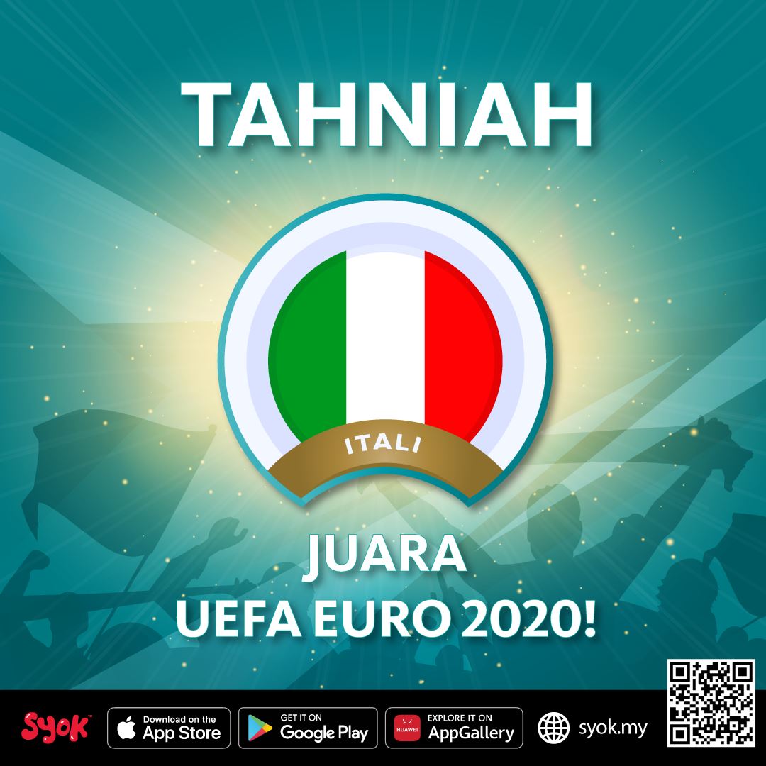 ‘‘it's coming rome..’’, itali sah bergelar juara euro 2020