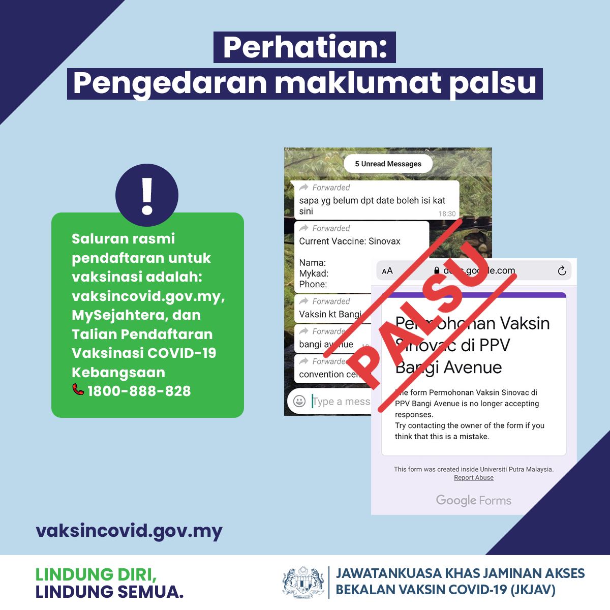 jangan tertipu borang pendaftaran vaksin melalui google form