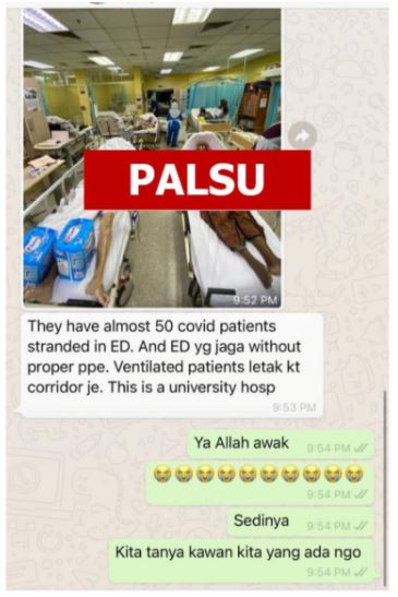 dakwaan hospital ukm kurang ppe adalah tidak benar