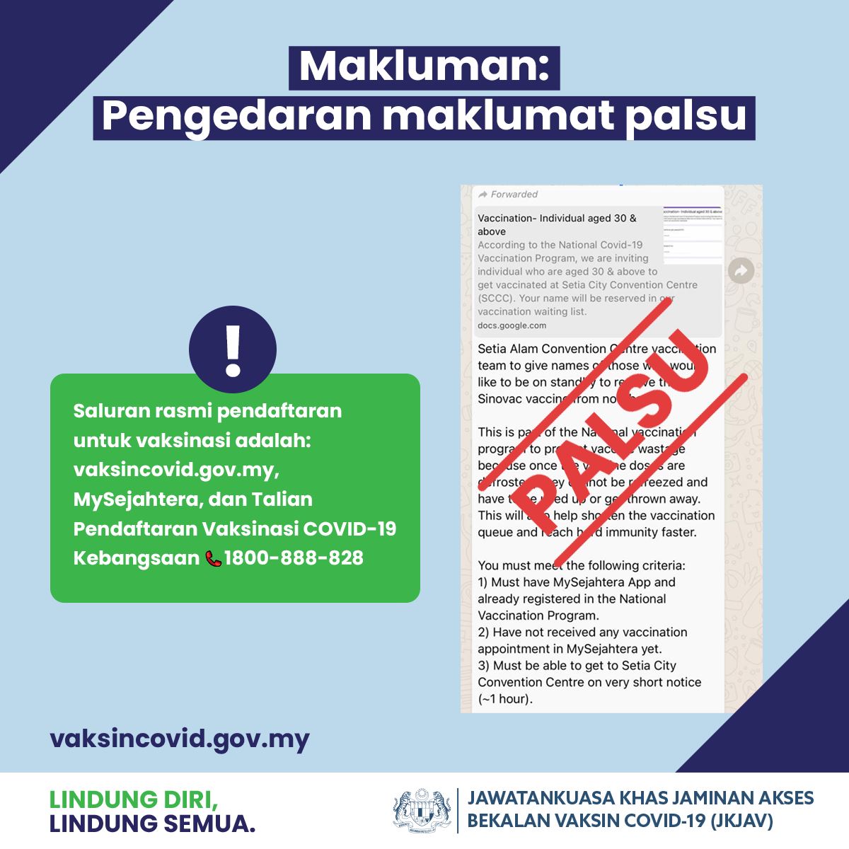 waspada borang palsu daftar vaksin covid-19 yang tular di whatsapp