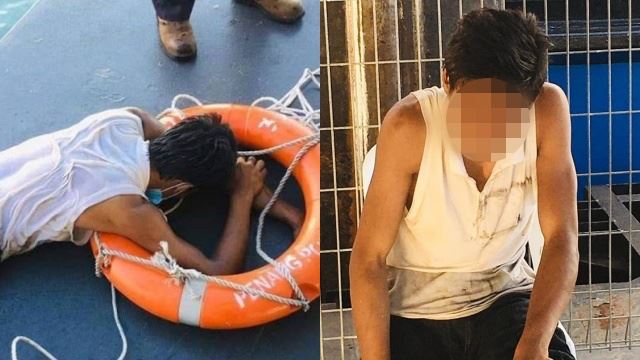 lelaki bertindak terjun dan berenang rentas selat pulau pinang selepas dihalang cubaan rentas daerah