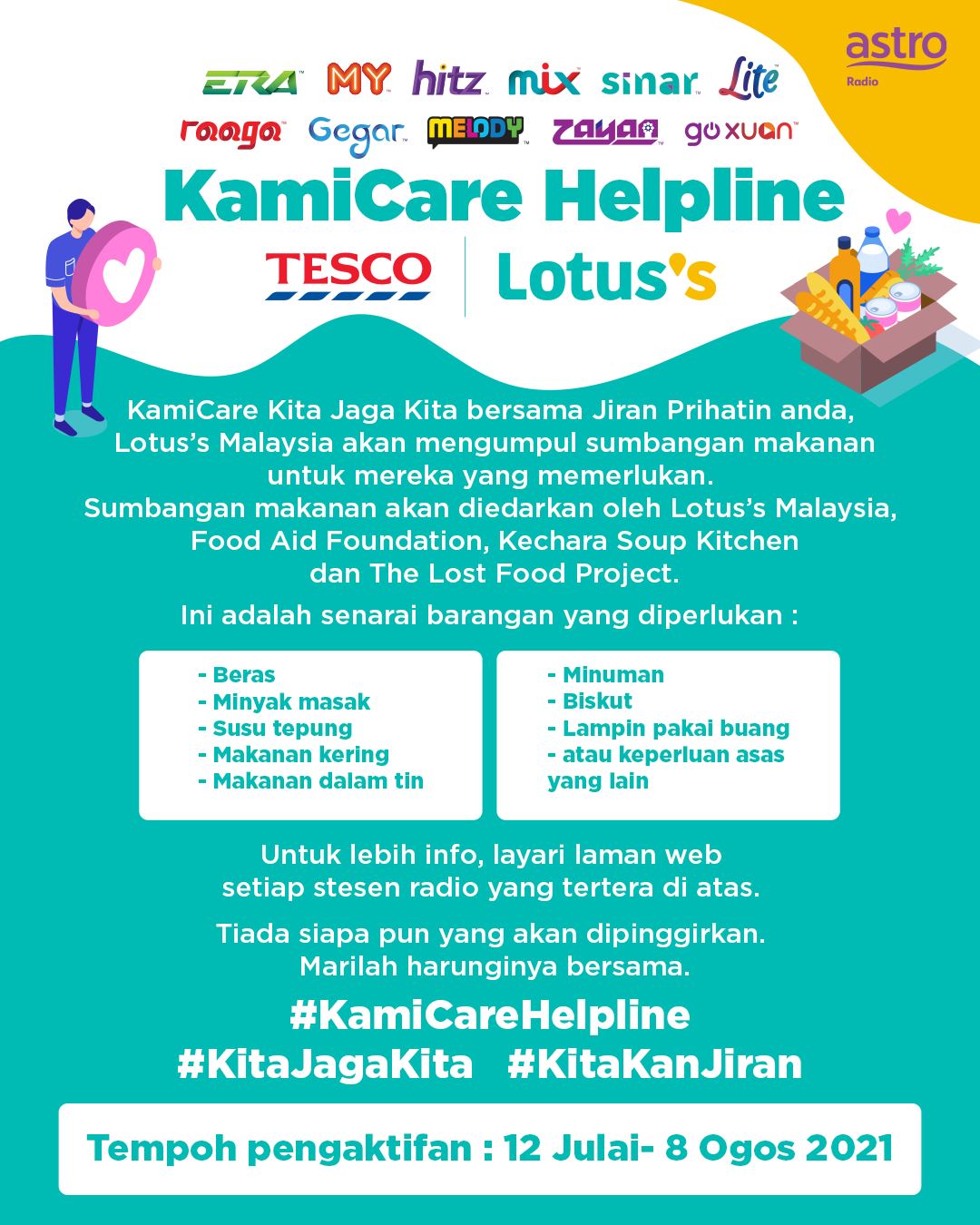 astro radio luaskan inisiatif ‘kamicare helpline’, sumbangan boleh dibuat hari ini