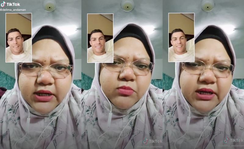 woman goes viral on tiktok video calling her “son” cristiano ronaldo