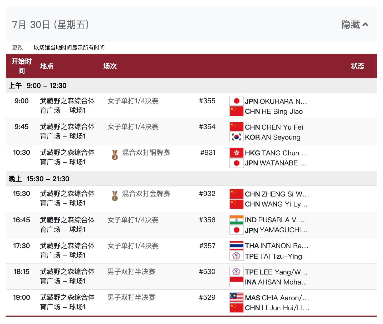 【东京奥运】谢定峰与苏伟译下一场❗️730半决赛对垒中国队🏸️