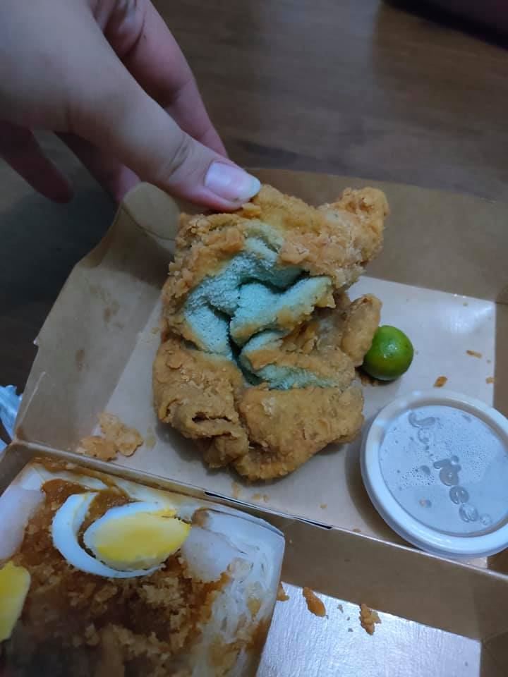 customer served deep fried towel instead of fried chicken in food order