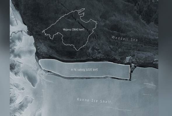 akibat pemanasan global, ‘iceberg’ terbesar dunia kini hanyut di lautan